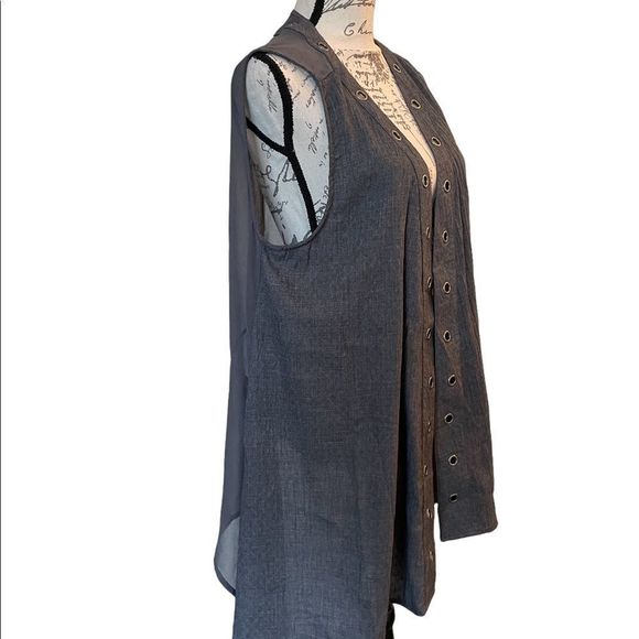 Miilla gray long vest size XL - Picture 5 of 6